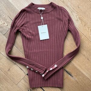 Bohme Long Sleeve Ribbed Top NWT